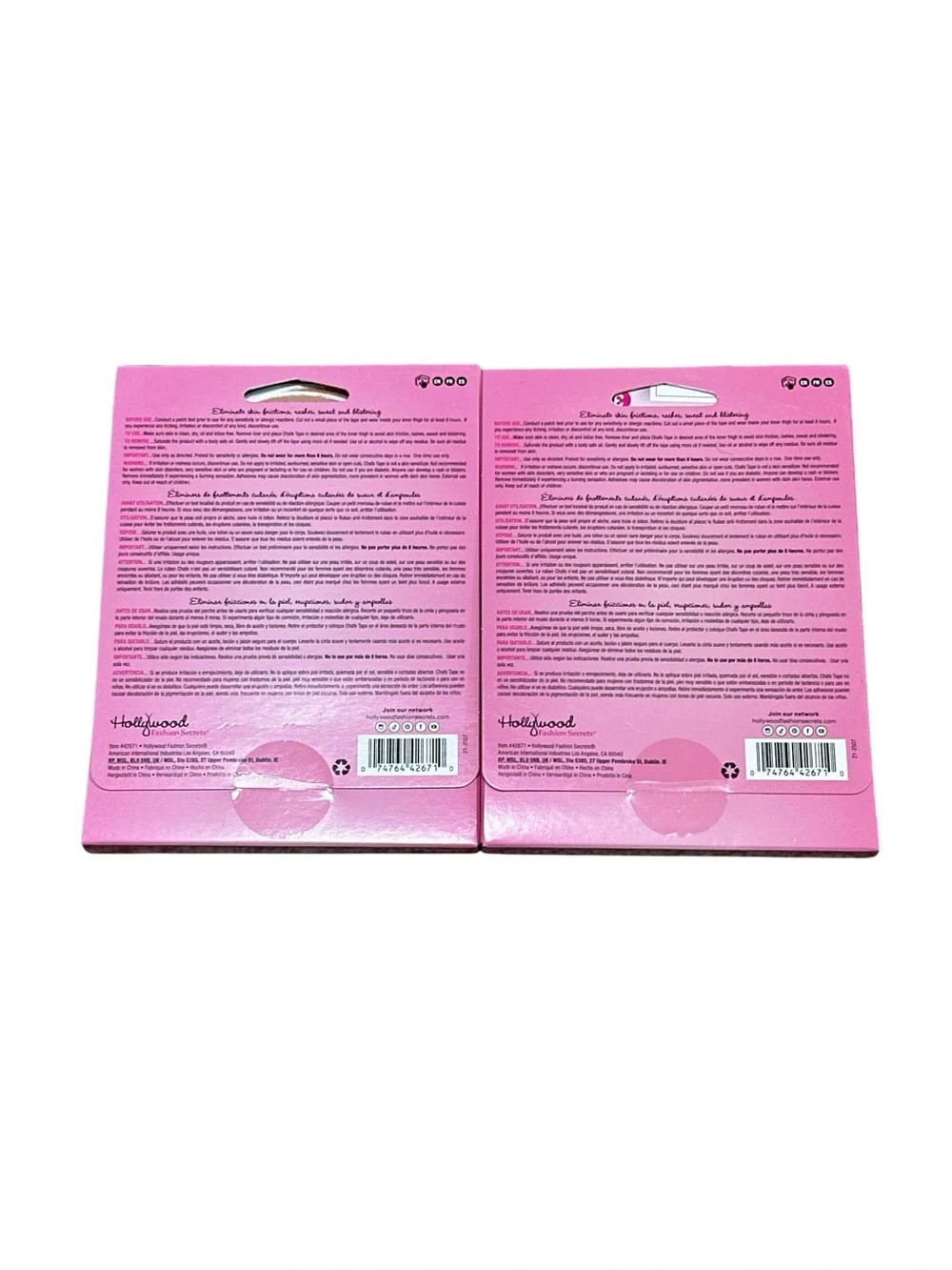 Hollywood Fashion Secrets Chafe Tape - Nude (2 Pack)